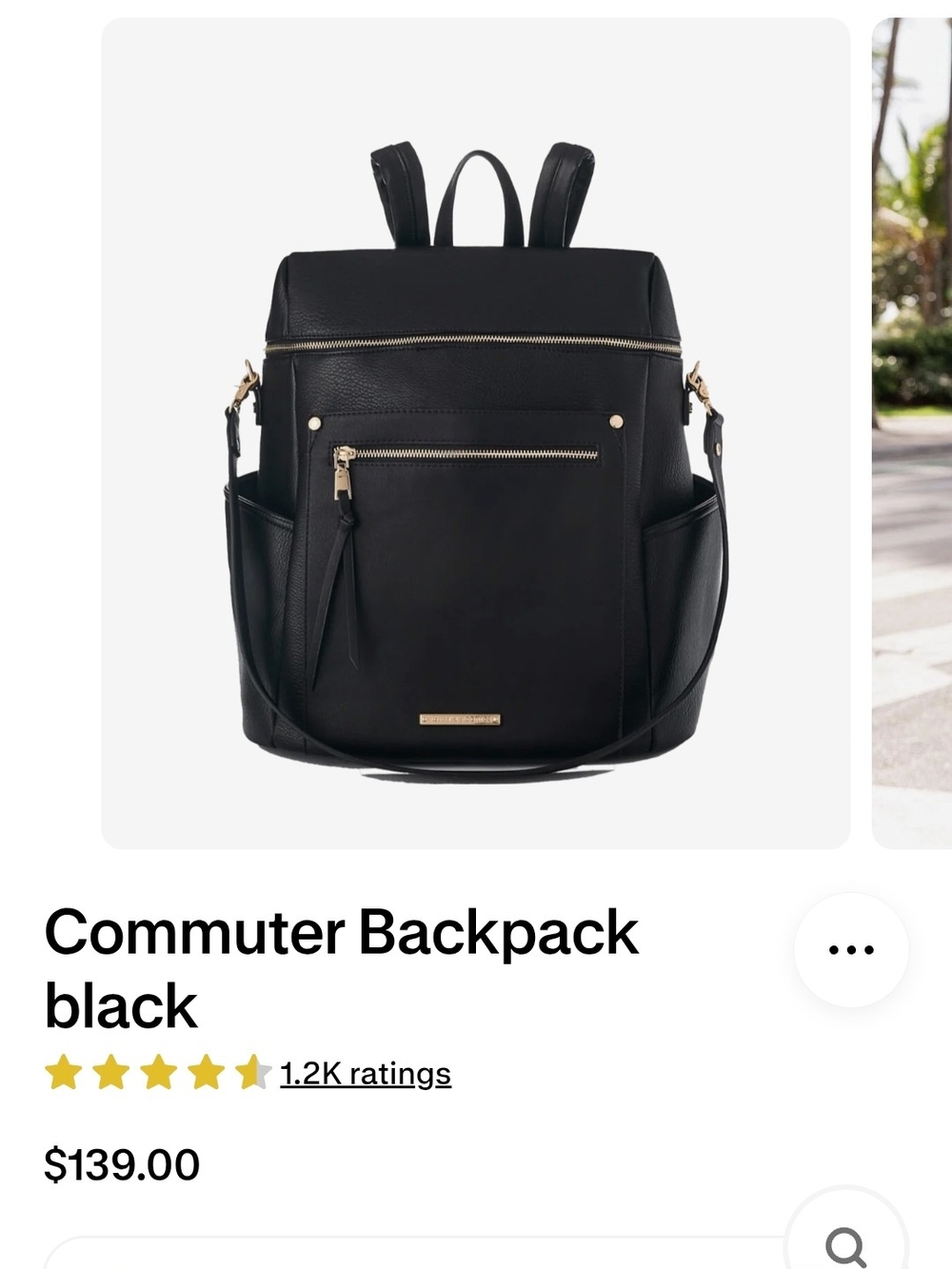 Poppy & Peonies Commuter Backpack - Black